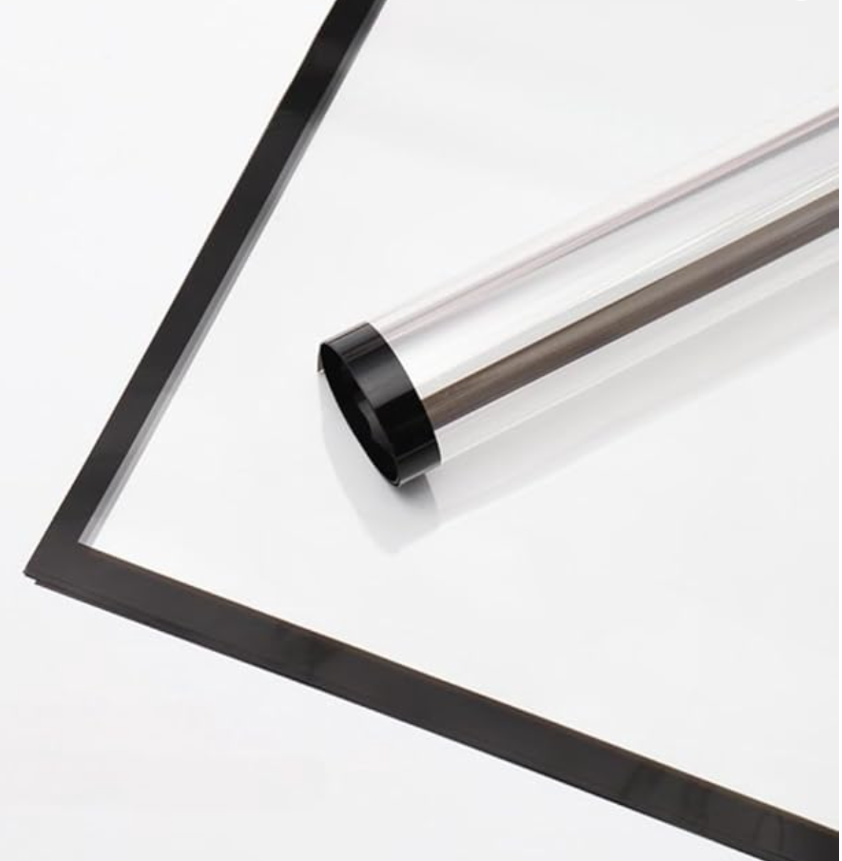 Clear flower wrapping paper with color edge border