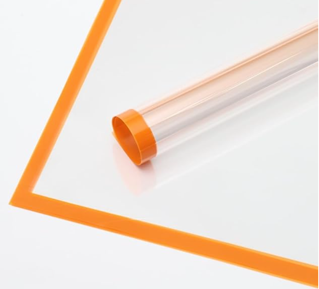 Clear flower wrapping paper with color edge border