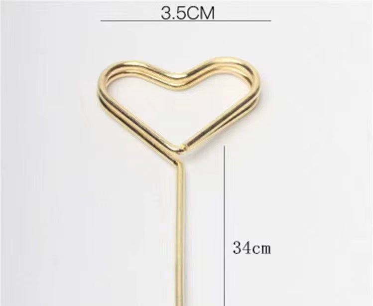 Metal gold picks for floral arrangements, gift wrapping, and event decoration