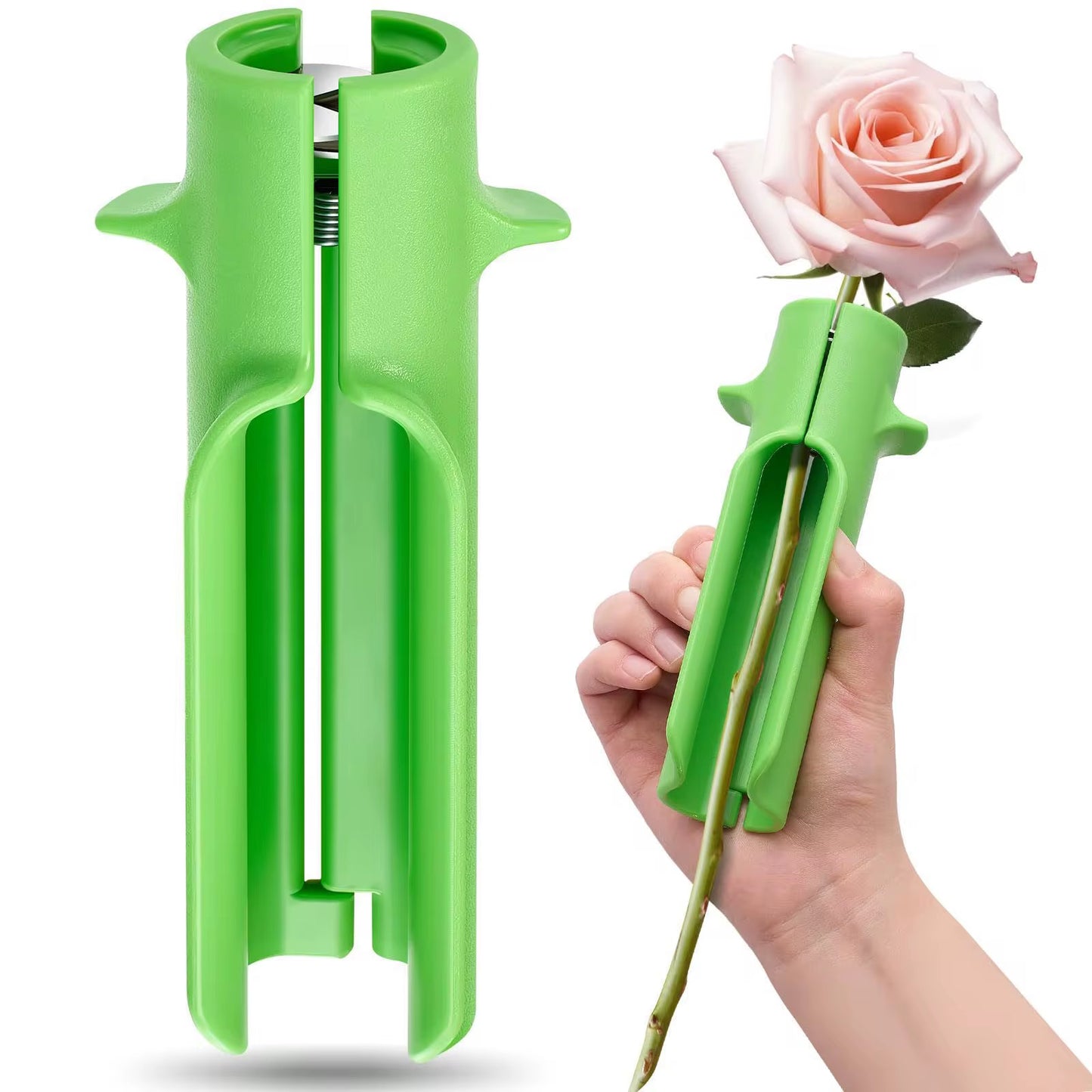 Rose thorn remover tool used for cleaning flower stems quickly and safely