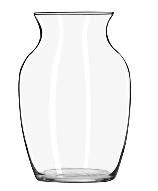 7-inch clear glass vase for small floral arrangements