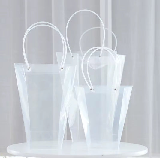 Clear transparent gift bag for floral and boutique presentation