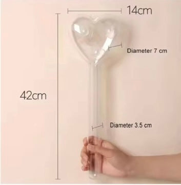 Acrylic heart decoration pick for romantic flower arrangements and gifts