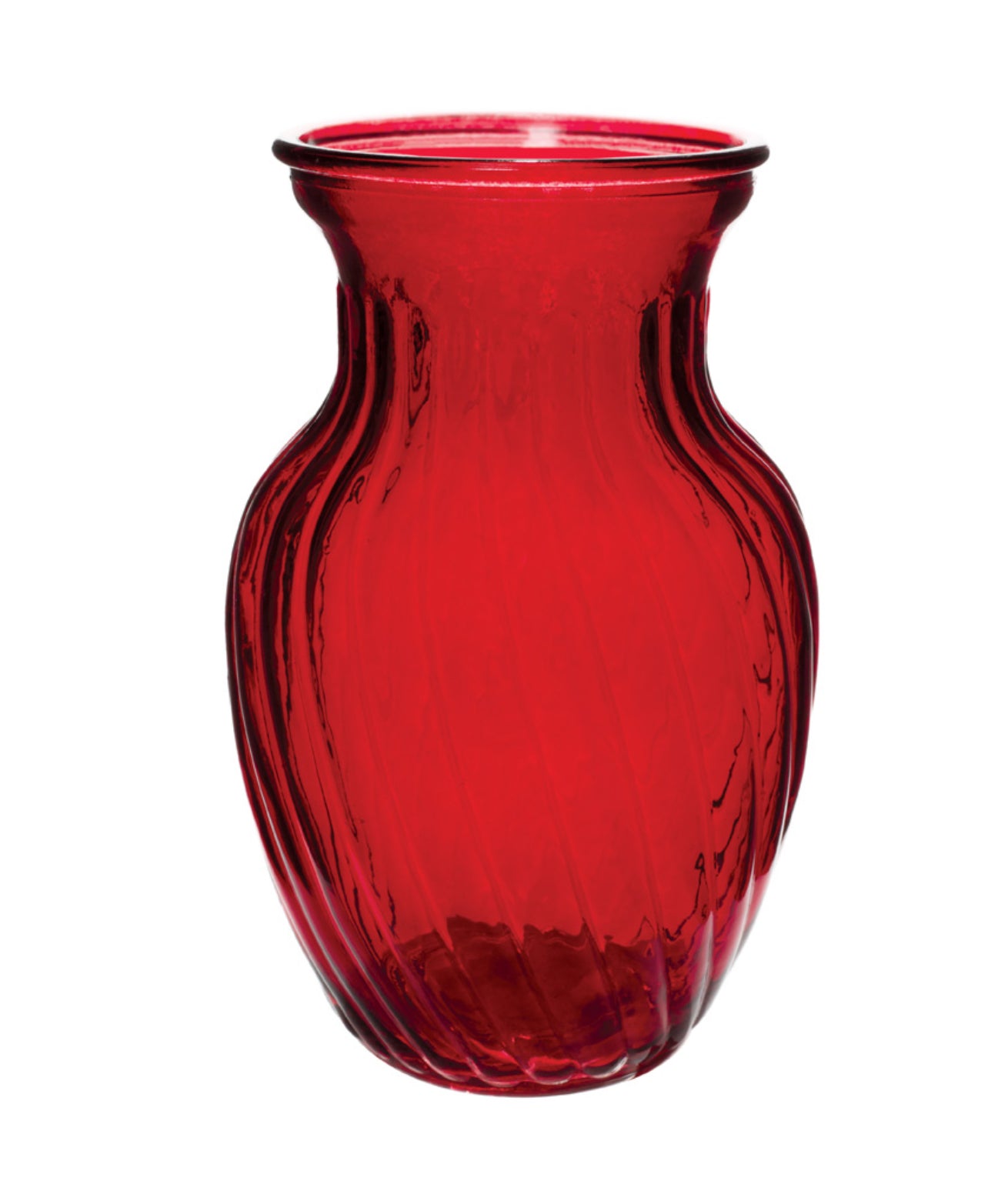 Elegant ginger-style glass vase for floral arrangements