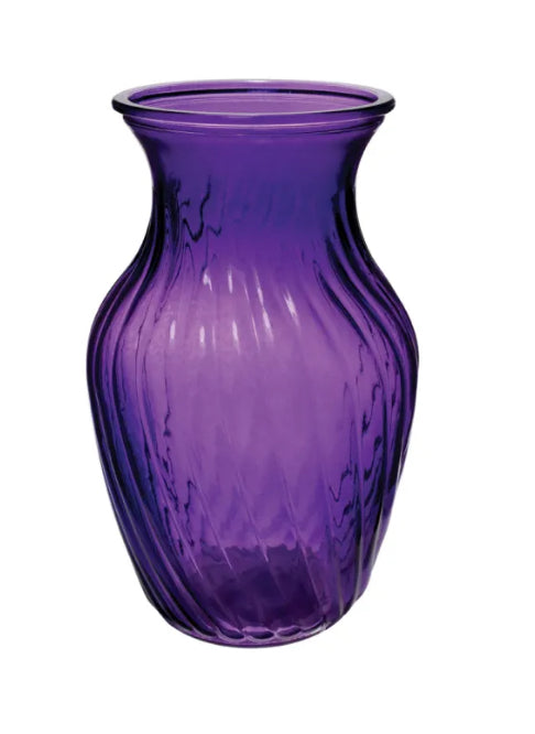 Elegant ginger-style glass vase for floral arrangements