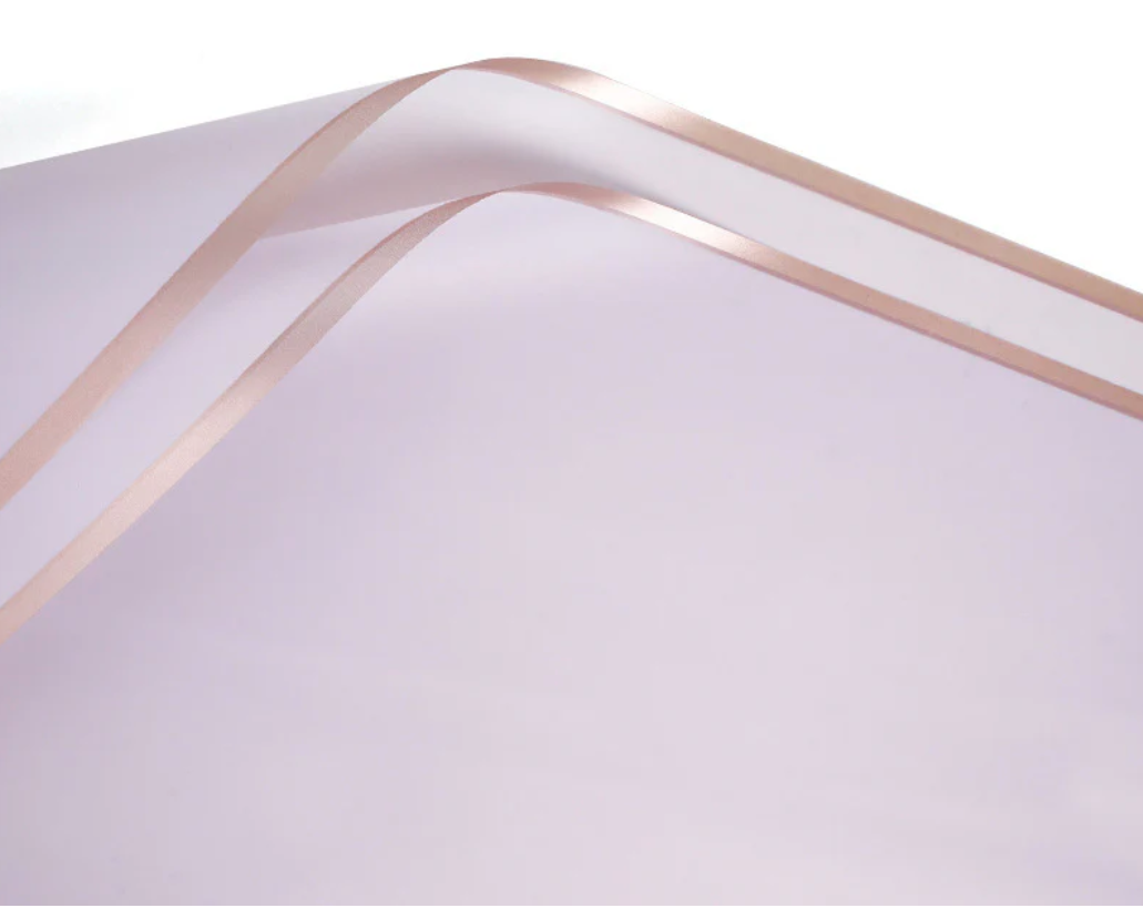 Waterproof flower wrapping paper with elegant gold border