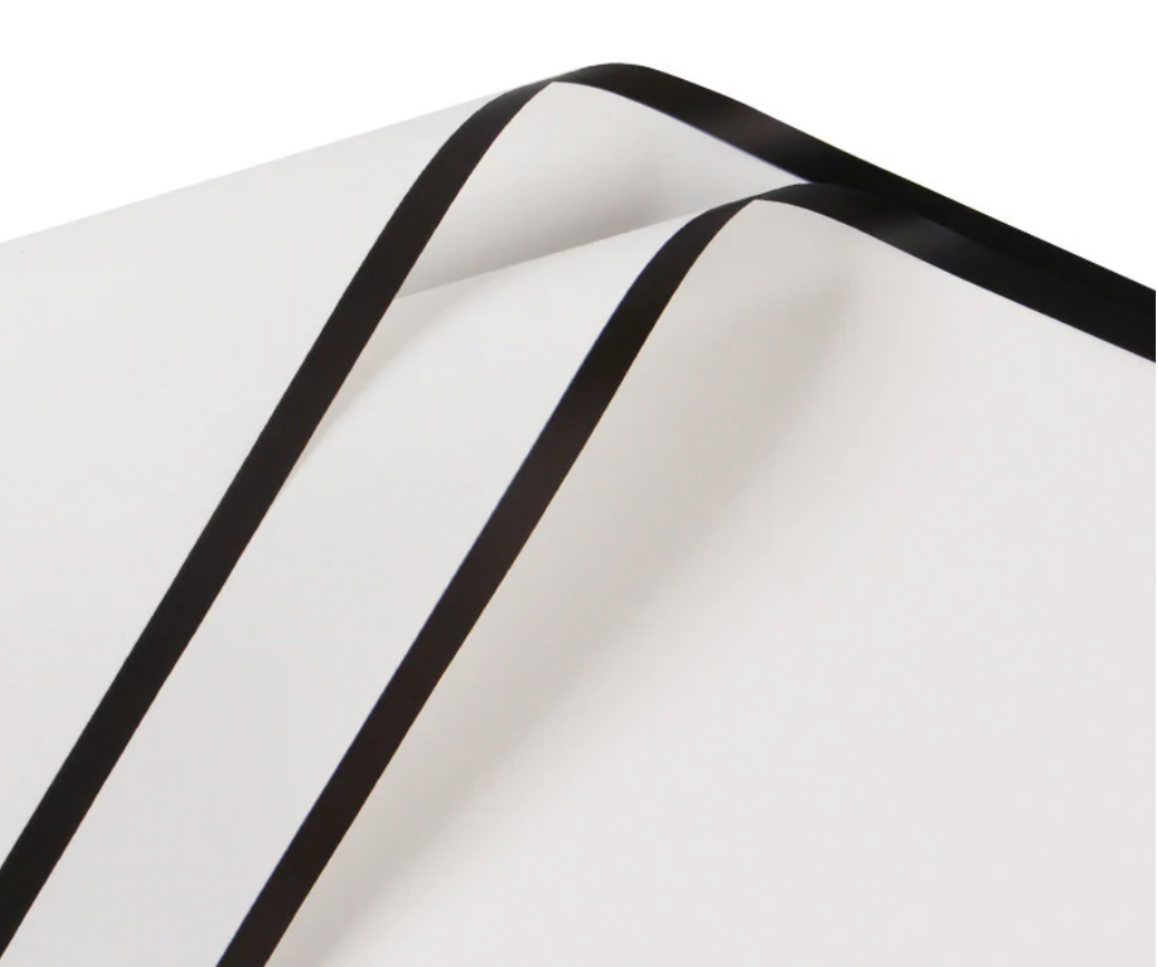 Waterproof flower wrapping paper with elegant gold border